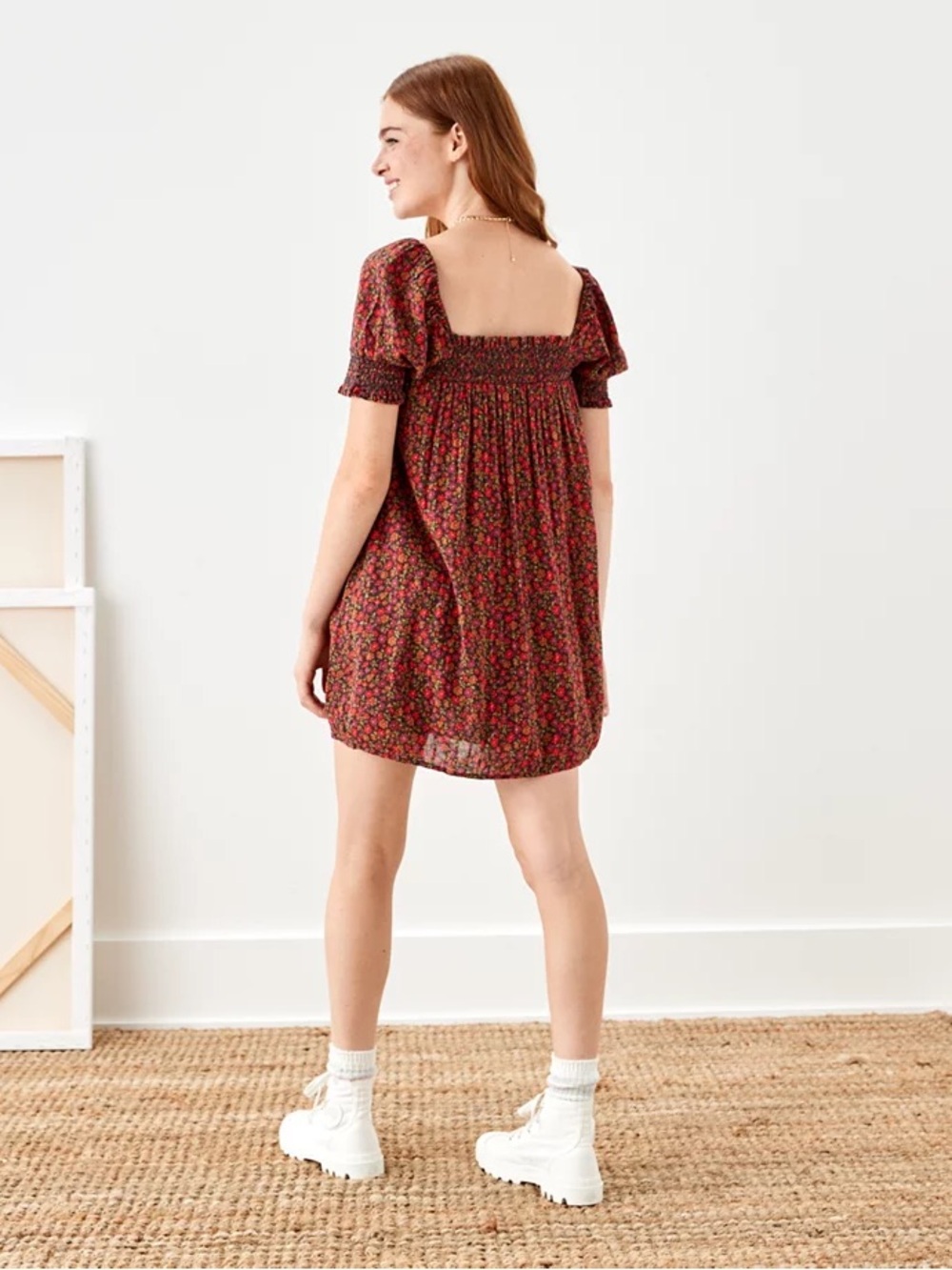 AMERICAN EAGLE | smocked mini dress - Picture 2 of 11